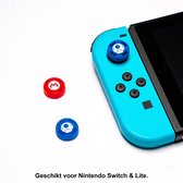 Nintendo Switch | 1 Set = 2 Thumbgrips | Mario en Toad | Rood/Blauw