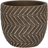 Plantenwinkel Ronda Brown bruine pot 14 cm ronde bloempot voor binnen