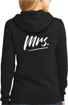 Mr & Mrs Hoodie Sweater (Mrs - Maat 4XL) | Koppel Cadeau | Valentijn Cadeautje voor hem & haar