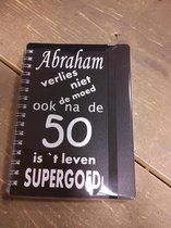 Notitieboekje - A6 - Gelineerd - Abraham - Zwart