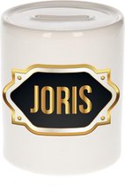 Joris naam cadeau spaarpot met gouden embleem - kado verjaardag/ vaderdag/ pensioen/ geslaagd/ bedankt