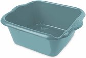 Turquoise blauwe afwasbak/afwasteil vierkant 15 liter 42 cm - Afwassen - Schoonmaken