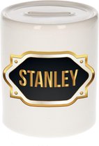 Stanley naam cadeau spaarpot met gouden embleem - kado verjaardag/ vaderdag/ pensioen/ geslaagd/ bedankt