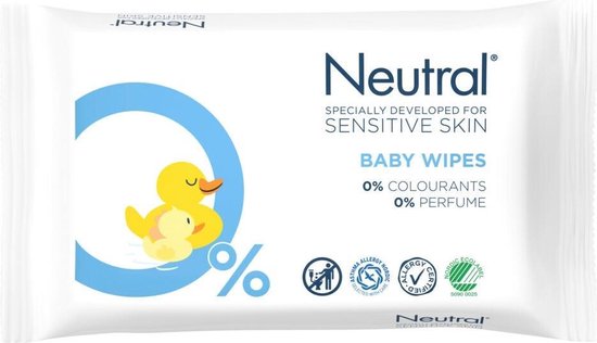 Neutral Parfumvrij Baby Wipes 63 stuks