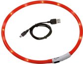 LED Honden halsband - Rood - 20 - 70 cm - USB Oplaadbaar