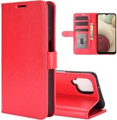 Samsung Galaxy A12 / M12 hoesje - Wallet bookcase - Rood - GSM Hoesje - Telefoonhoesje Geschikt Voor: Samsung Galaxy A12 / Galaxy M12