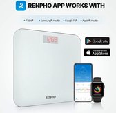 RENPHO Digitale personenweegschaal, bluetooth, met app voor lichaamsvet, BMI, spiermassa, eiwitten, BMR. Gewicht - afvallen - dieet