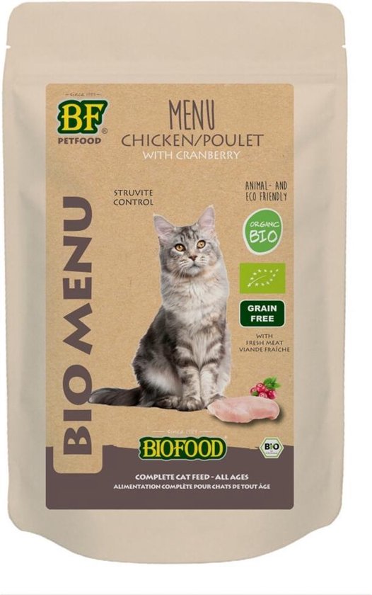 20x BF Petfood Kat Organic Kip Menu 100 gr NL-BIO-01