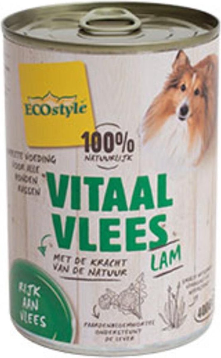 6x Vitalstyle Hondenvoer Bik Lam 400 gr