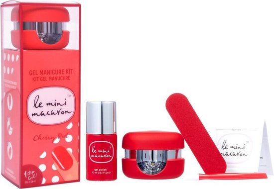 Foto: Le mini macaron cherry red gel manicure kit 3 in 1 manicure kit cherry red