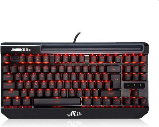 Rii K63C toetsenbord USB QWERTY Engels Zwart