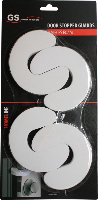 GS deurstopper / deurklem foam - 4 stuks - Kinderbeveiliging - GS Quality Products