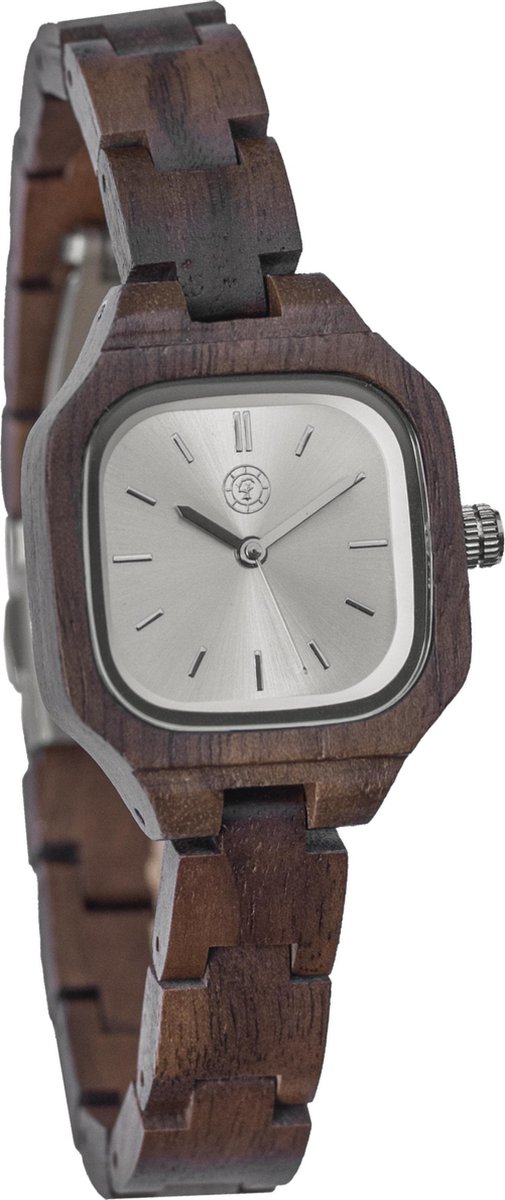 Greenwatch Akoya Walnoot - Houten Horloge Dames - Cadeautip