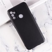 OnePlus Nord N100 hoesje - Gel case - Mat zwart - GSM Hoesje - Telefoonhoesje Geschikt Voor: OnePlus Nord N100