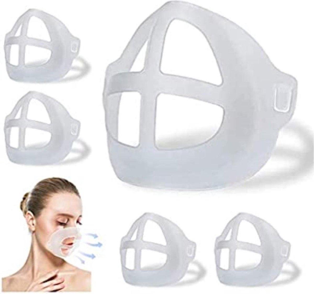 Origineel Airframe Mondmasker  - Geen beslagen bril meer - Mondkapje houder voor Comfortabele Ademhaling - Lippenstift vriendelijk - Herbruikbaar - Ondersteunend Frame - ShopDeals.nl