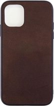 Leren Telefoonhoesje iPhone 12 PRO – Bumper case - Chocolade Bruin
