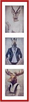 Fotolijst - Henzo - Napoli Gallery - Collagelijst voor 3 foto's - Fotomaat 15x20 cm - Rood