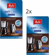Melitta anti calc powder ontkalker - 2x verpakking a 6x 20gr poeder - ontkalkingsmiddel ontkalker voor filter koffiezetapparaten en waterkokers