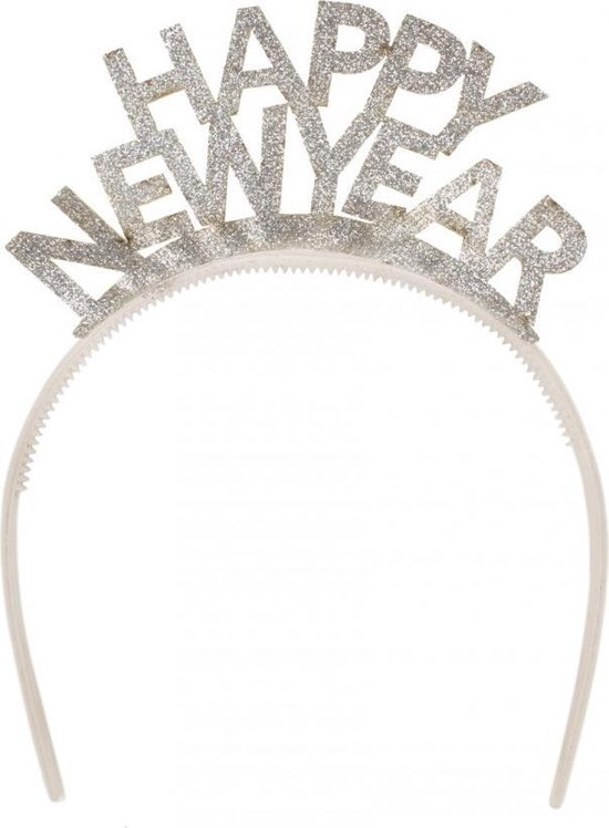 Diadeem glitter zilver Happy New year, nieuwjaar | bol.com