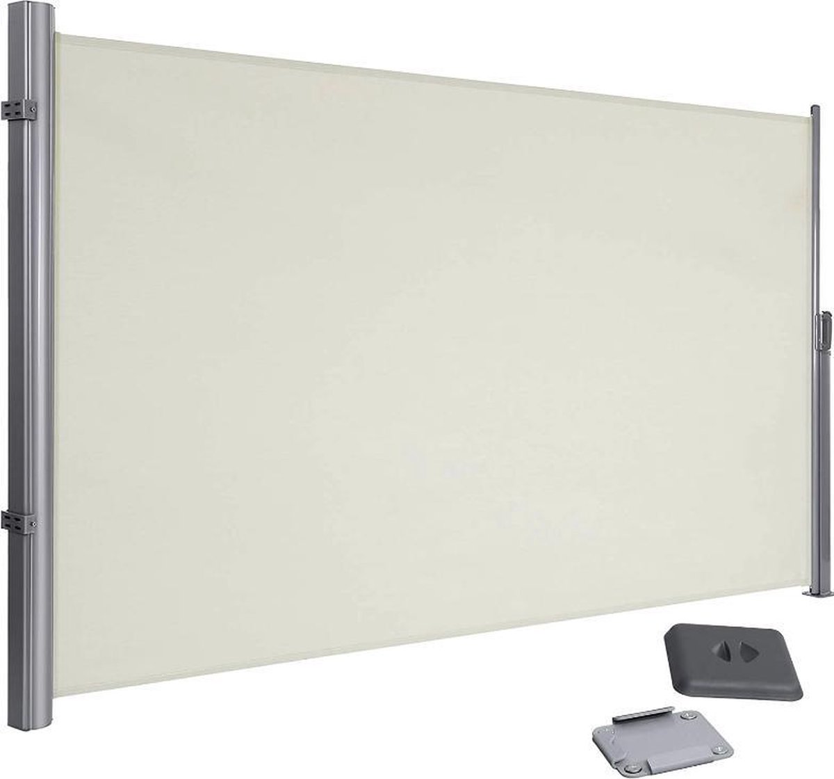 MIRA Home - Zijluifel - Privacy scherm - Tuin - Aluminium - Beige/Wit - 200x300