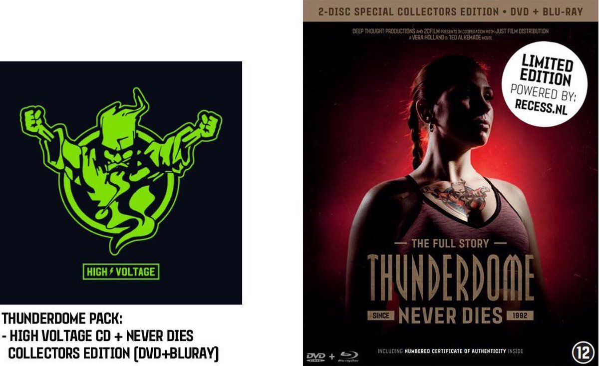 Thunderdome High Voltage 2020 (2CD) + Never Dies Collectors Edition (Dvd + Bluray) Pack