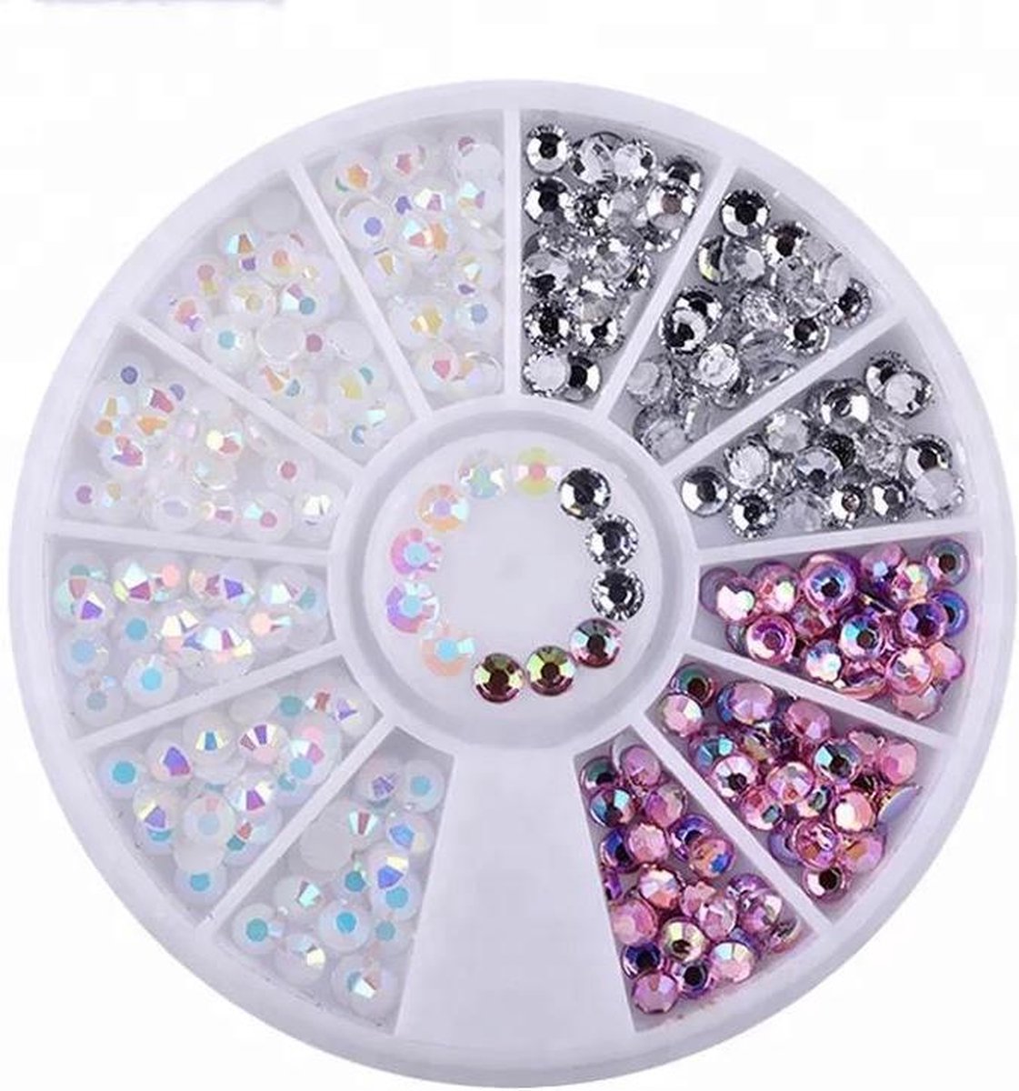Goedkoopste Nail Art Rhinestone Carrousel Parelmoer - Rosé - Zilver