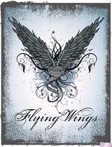 Flying Wings Tekst Strijk Applicatie 18,5 x 24,5 cm cm