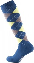Pfiff sokken - Ruitersokken Donkerblauw - Groen - Sportsokken - Paardrijden - Unisex sokken - Kniesokken - Maat 40-42