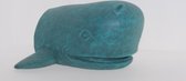 Walvis kop beton Turquoise  XXL handgemaakt