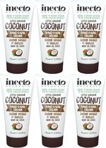 inecto - Coconut Hand & Nail Cream - 6 pak - Voordeelverpakking