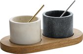 Playground Menageset 2 marmerschalen en 2 lepels