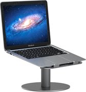 Tida Laptop standaard verstelbaar 360 rotatie - donker grijs - Laptop houder Aluminium draaibaar 11-17 inch voor thuiswerken en kantoor.