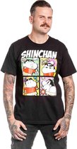 Shin Chan Heren Tshirt -M- Frames Zwart