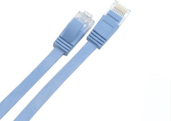 beeld Opvoeding Heerlijk Internetkabel - 3 Meter - Blauw - CAT6 Ethernet Kabel - RJ45 UTP Kabel met  snelheid... | bol.com