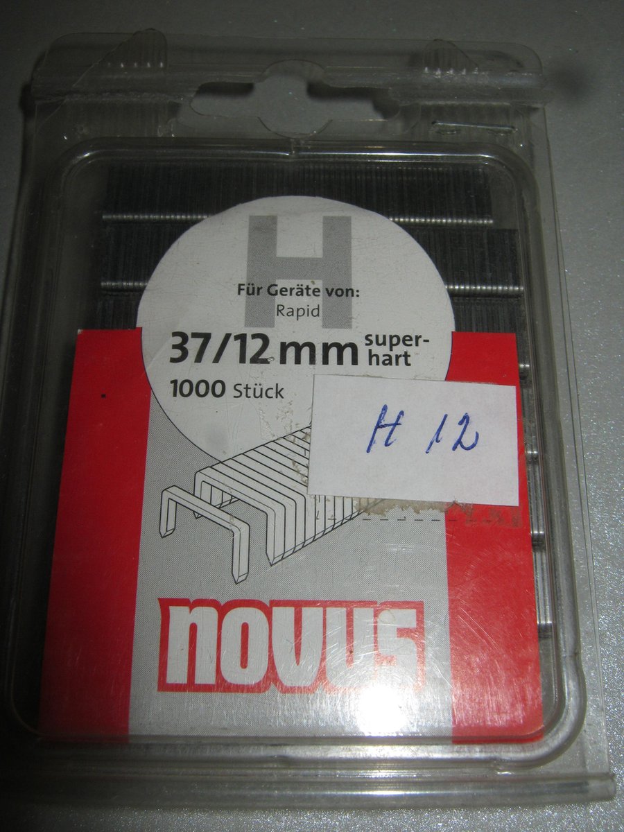 Novus Nietjes Gegalvaniseerd voor Tacker 37/12mm superhart 1000 stuks