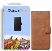 Iphone 11 - Book Case lichtbruin - Leren hoesje - Pasjes  - Wallet  - Portemonnee - hoesje