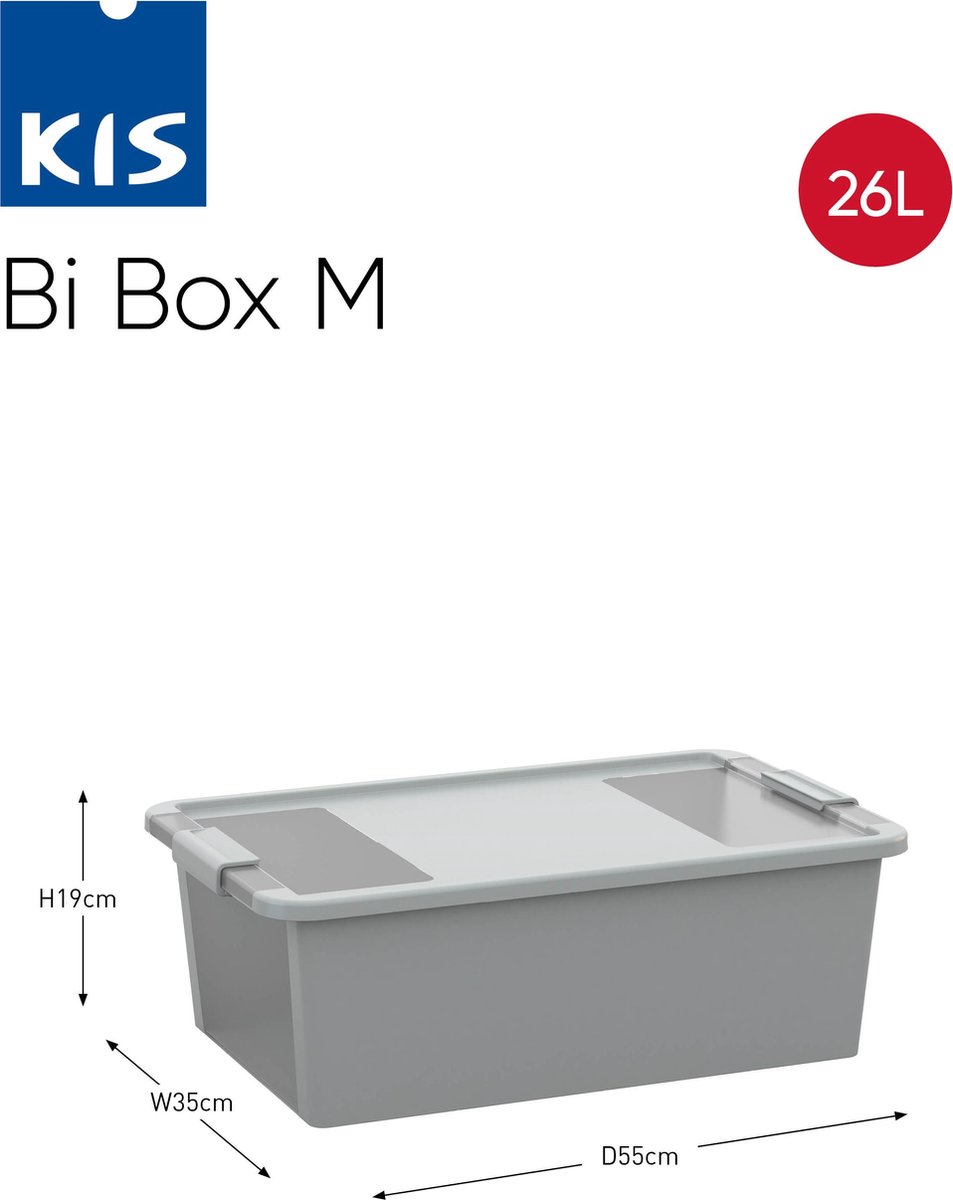 Almacenamiento y organización Cubos de almacenaje con tapa KIS Caja  Multiuso Bi Box 26L Verde 008453Lgn vemax.es