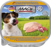 MAC's Hondenvoer Natvoer Vleeskuipje - 70% Kip met Gevogeltehart - 11 x 150 g