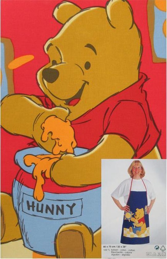 Tablier de cuisine Winnie The Pooh - 80x70 cm - Rouge