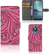 Hoesje ontwerpen Nokia 3.4 GSM Hoesje Swirl Pink