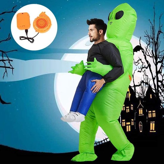 iBello Opblaasbaar Alien kostuum - Voor Volwassenen - Alien Pak - Carnaval  - Halloween | bol.com