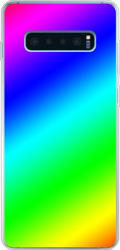 Samsung Galaxy S10 Plus - Smart cover - Rainbow - Transparante zijkanten |  bol.com