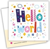 Mystery Card Hello World - (Hallo wereld) - Kaart met geheime boodschap