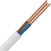 VMVL Kabel - Stroomkabel - 3x1.5mm - 3 Aderig - 20 Meter - H05VV-F - Wit