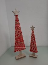 Houten kerstboom 2 stuks