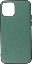 DiLedro - BackCover Echt Leer iPhone 12 Pro Max Shock Proof - Moss Green
