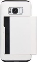 ADEL Kunststof Back Cover Hardcase Hoesje Geschikt voor Samsung Galaxy S8 Plus - Pasjeshouder Wit