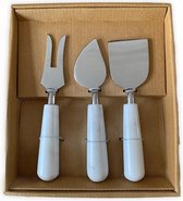 Set van 3 kaasmessen met marmeren handvaten