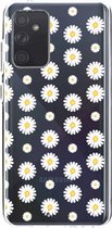 Casetastic Samsung Galaxy A72 (2021) 5G / Galaxy A72 (2021) 4G Hoesje - Softcover Hoesje met Design - Daisies Print