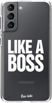 Casetastic Samsung Galaxy S21 4G/5G Hoesje - Softcover Hoesje met Design - Like a Boss Print